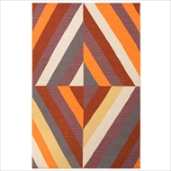 Jaipur Tunnel Rug from En Casa By Luli Sanchez - Tangerine